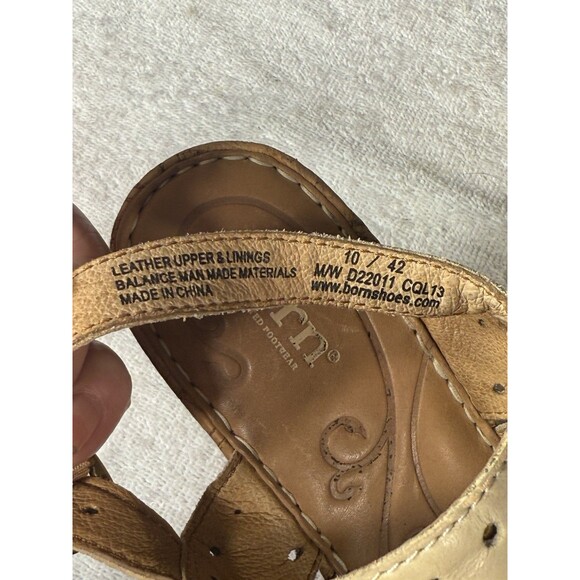 Born Marly’s Cream Leather Cork Wedge 4.5”Heels  Sz 10 - Picture 7 of 7